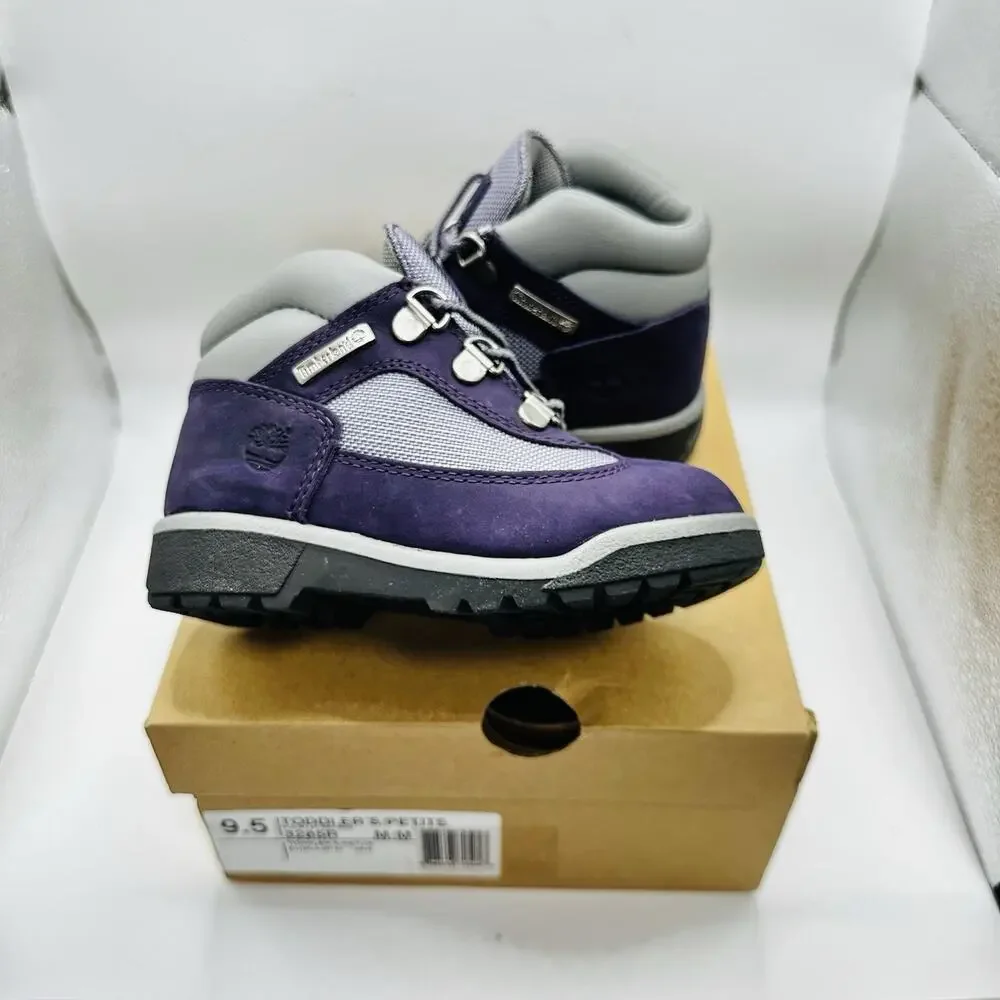 Timberland Field Boots Toddler Size 9.5 Purple Nubuck Lace Up Comfort (TB03285R)